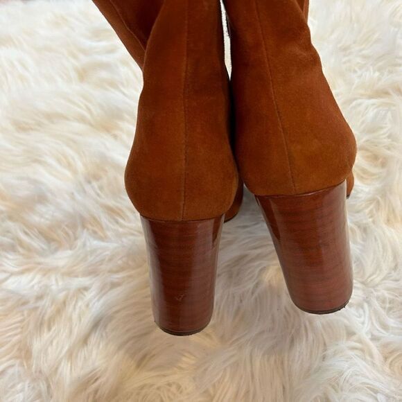 Schutz Ravan suede booties rust brown size 9 heeled from Revolve - Picture 5 of 11